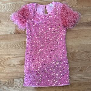 SHEIN Pink Sequin Embellished Top